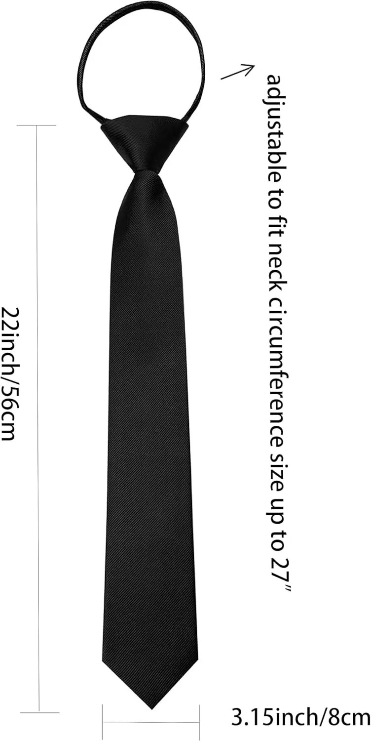 3.15??Solid Color Pre-tied Adjustable Necktie for Business and Wedding
