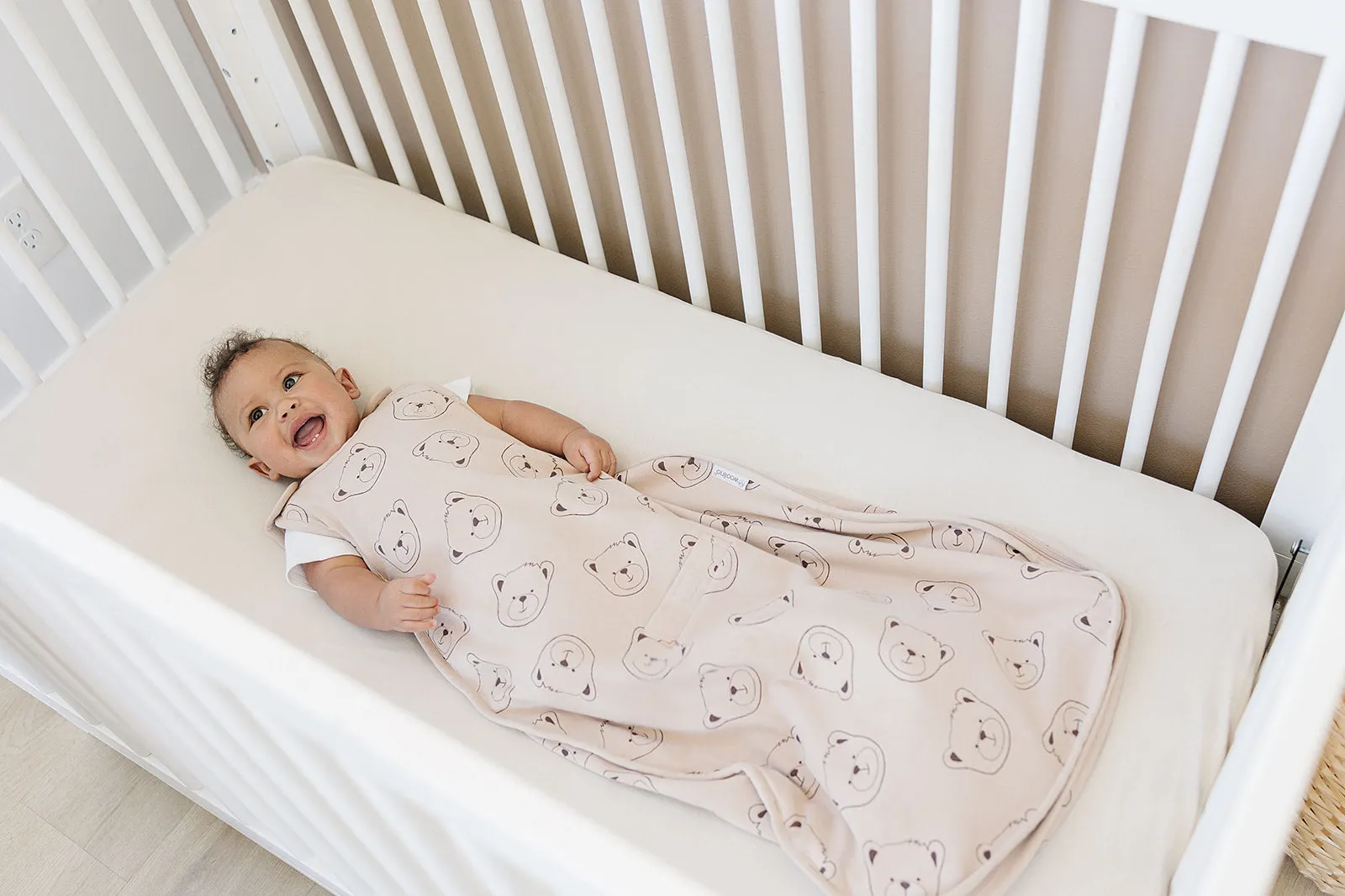 4 Season Ultimate Baby Sleep Bag, Merino Wool & Organic Cotton, 2 Months - 2 Years, Teddy Bear