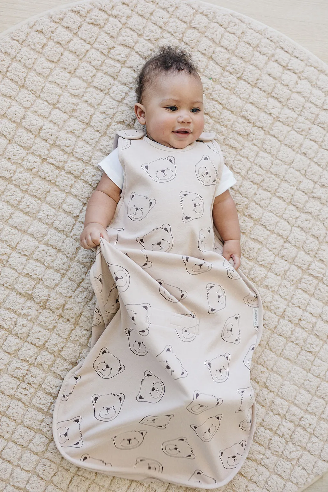 4 Season Ultimate Baby Sleep Bag, Merino Wool & Organic Cotton, 2 Months - 2 Years, Teddy Bear