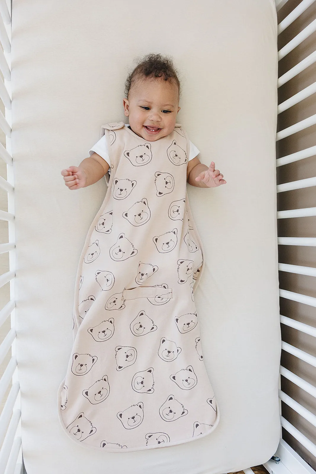 4 Season Ultimate Baby Sleep Bag, Merino Wool & Organic Cotton, 2 Months - 2 Years, Teddy Bear