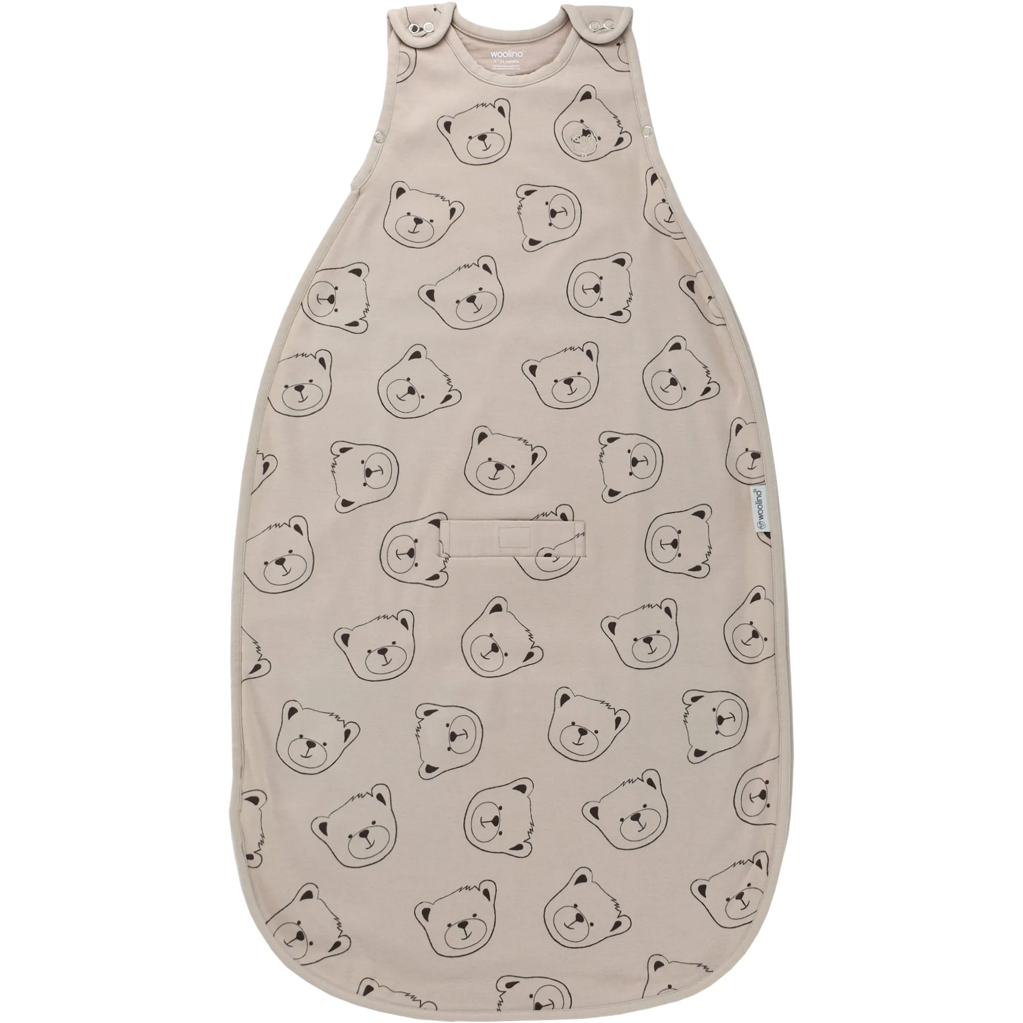 4 Season Ultimate Baby Sleep Bag, Merino Wool & Organic Cotton, 2 Months - 2 Years, Teddy Bear