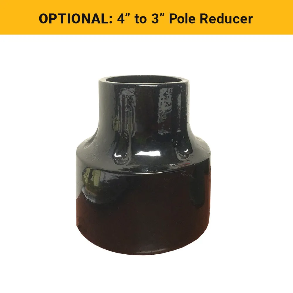 4" Fluted Surface Mount Post