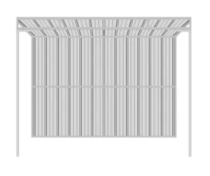 8'D x 12'L 1-Sided Shelter (Rear Panel)