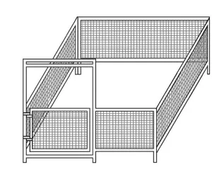 8'W x 12'D Mini Horse Welded Wire Complete Corral 2-Rail 1-3/8