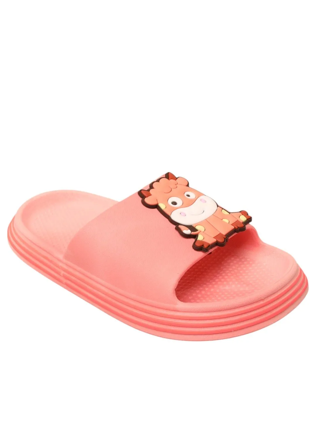 Adorable Cartoon Cow Design Clogs for Girls - Pink