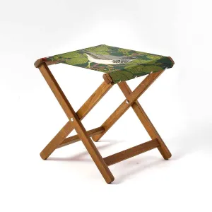 ARTWORLD STOOLS Black Throated Thrush by R Gillmor Hardwood Folding Stool - 10 Day Delivery