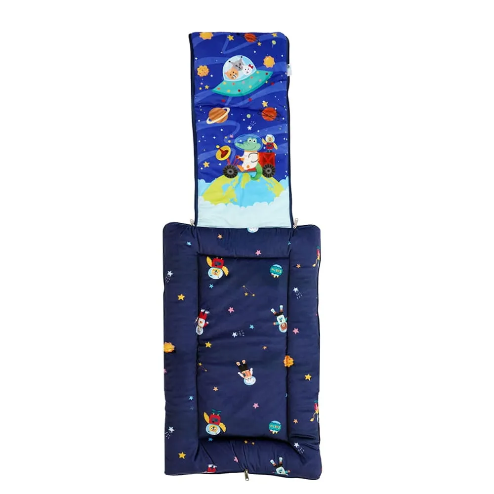 Baby Moo Space Premium Carry Nest Velvet With Hosiery Lining Sleeping Bag - Blue