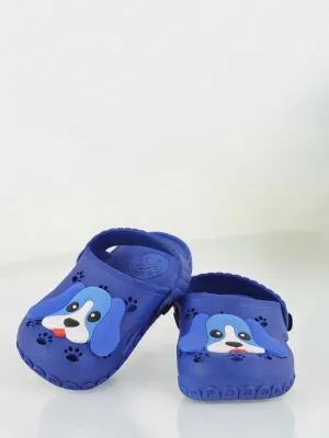 Blue Puppy-Themed Clogs with Paw Print for Boys