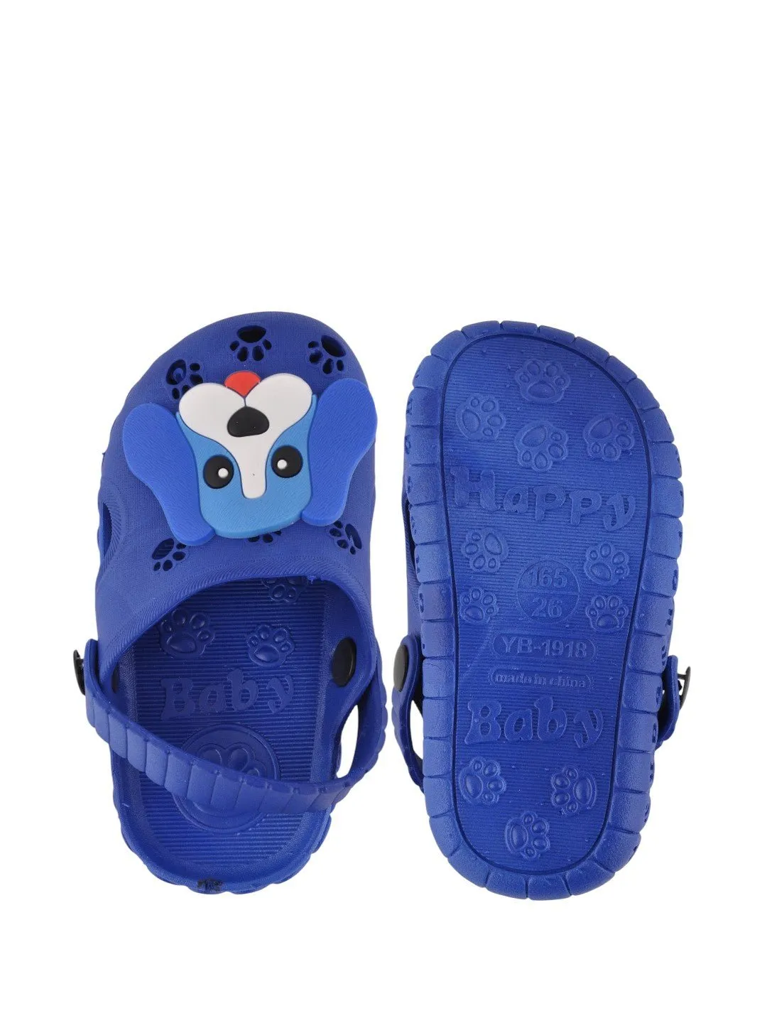 Blue Puppy-Themed Clogs with Paw Print for Boys