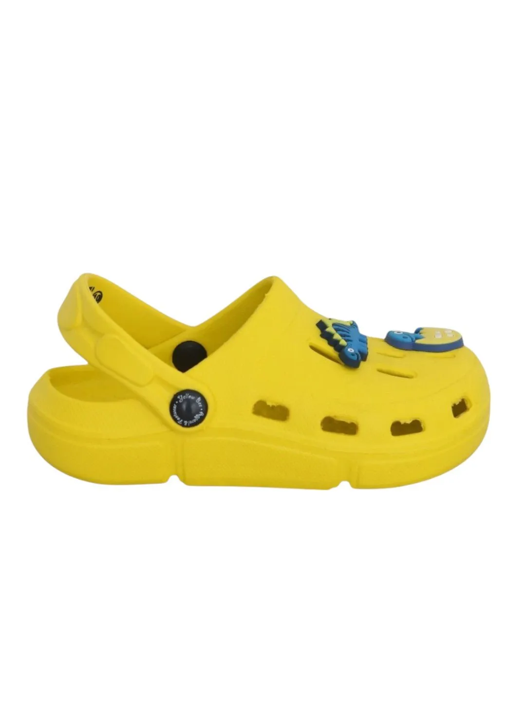 Bright Yellow Boys' Clogs with Fun 3D Dinosaur Charms