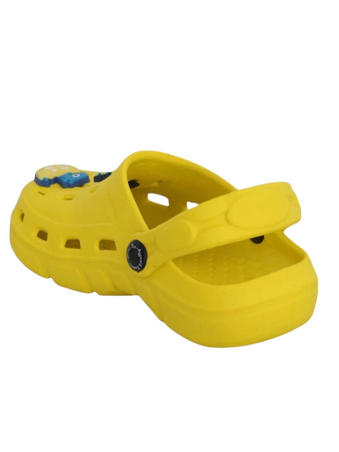 Bright Yellow Boys' Clogs with Fun 3D Dinosaur Charms