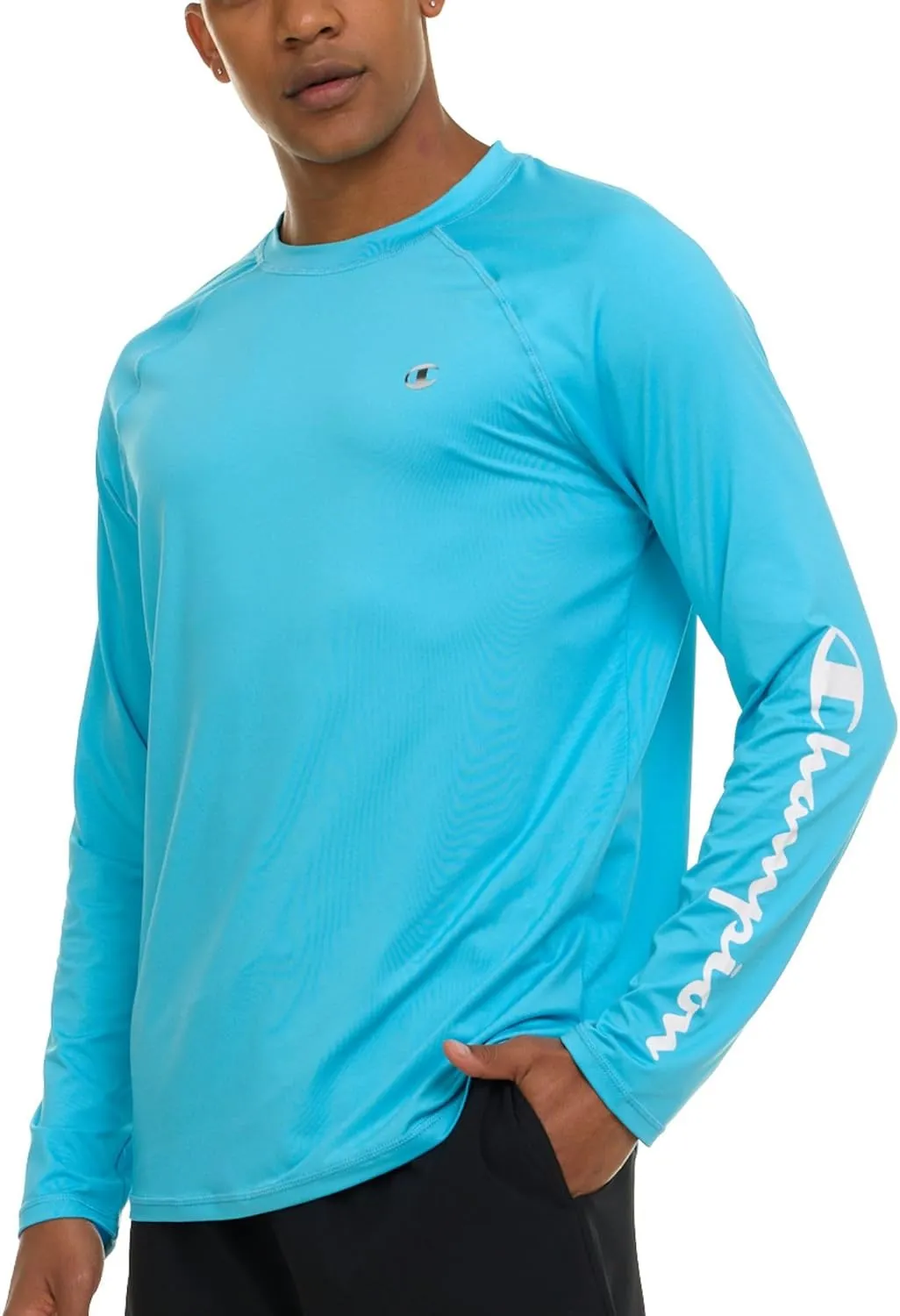 Champion Rash Guard for Men, Long Sleeve Mens Swim Shirt for Fishing Hiking UPF  50 SPF Sun UV Protection, Quick Dry