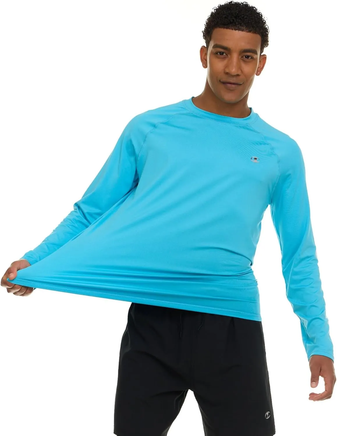 Champion Rash Guard for Men, Long Sleeve Mens Swim Shirt for Fishing Hiking UPF  50 SPF Sun UV Protection, Quick Dry