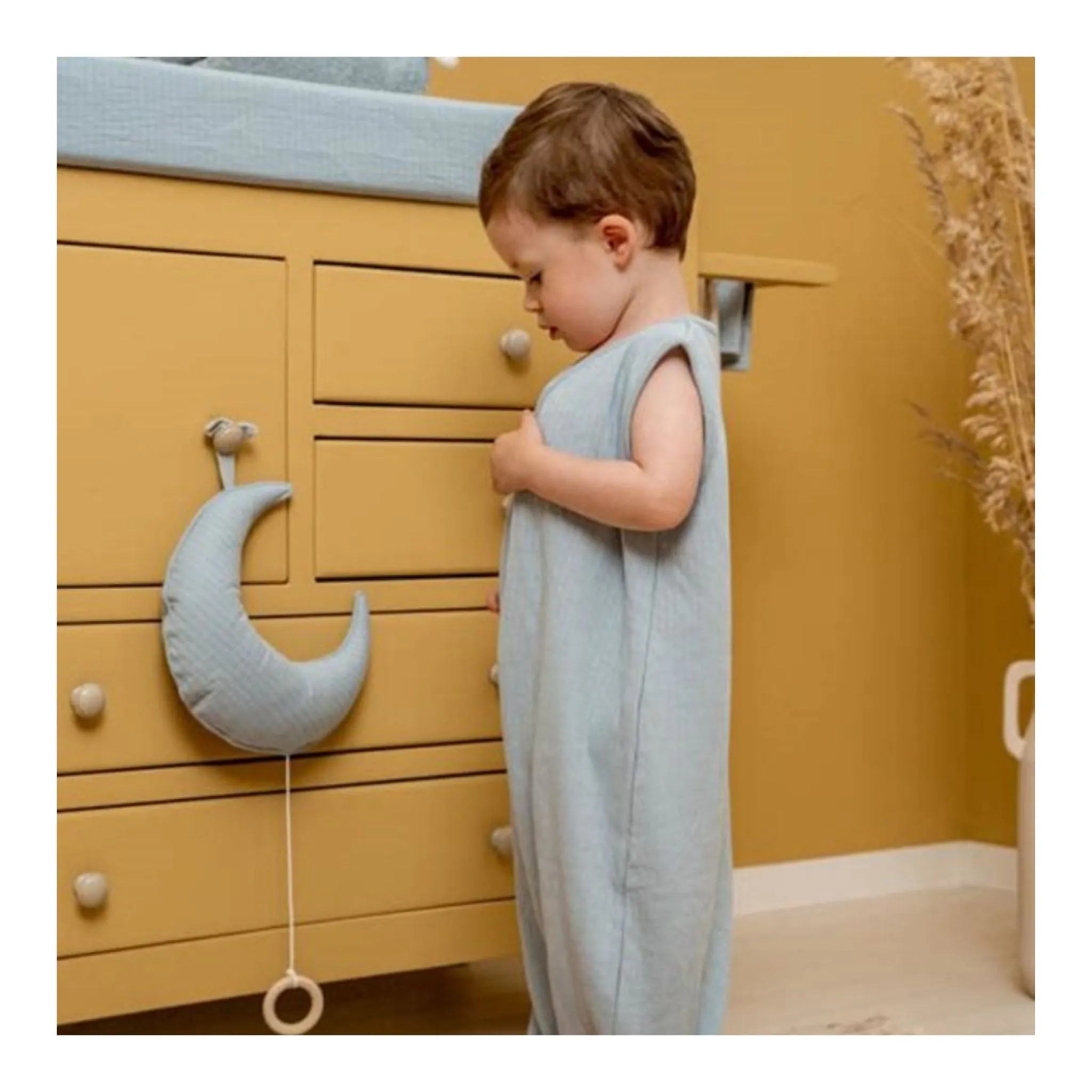 Cotton Summer Sleeping Bag 90 cm Pure Soft Blue