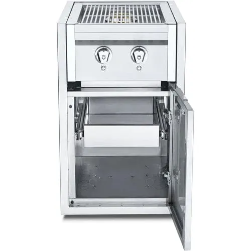 Crown Verity Infinite Built-In Gas Dual Side Burner with Single Drawer and Light Package (Bulk Tanks Only) IBISC-SB-SIBULK-1D-LT