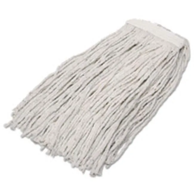 CUT-END WET MOP HEAD, 4-PLY, 16OZ, NATURAL, BOX OF 12