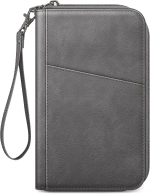 Fintie Family Passport Holder Wallet, RFID Blocking Travel Document Organizer Clutch Bag Credit Cards Case Cover for Women Men