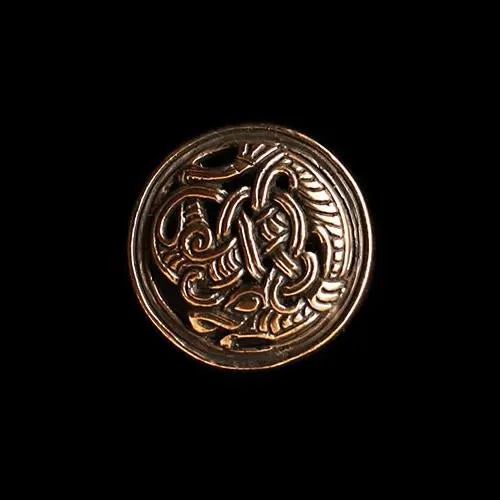 Gripping Beast Viking Disc Brooch