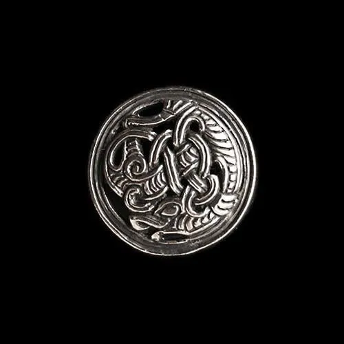 Gripping Beast Viking Disc Brooch