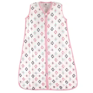 Hudson Baby Muslin Cotton Sleeveless Wearable Sleeping Bag, Sack, Blanket, Pink Aztec