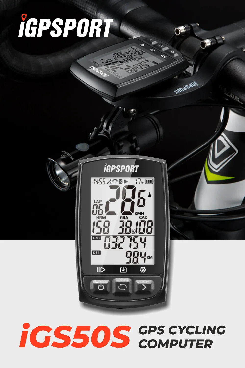 iGPSPORT iGS50S GPS Wireless Bike Computer (IGS50S)