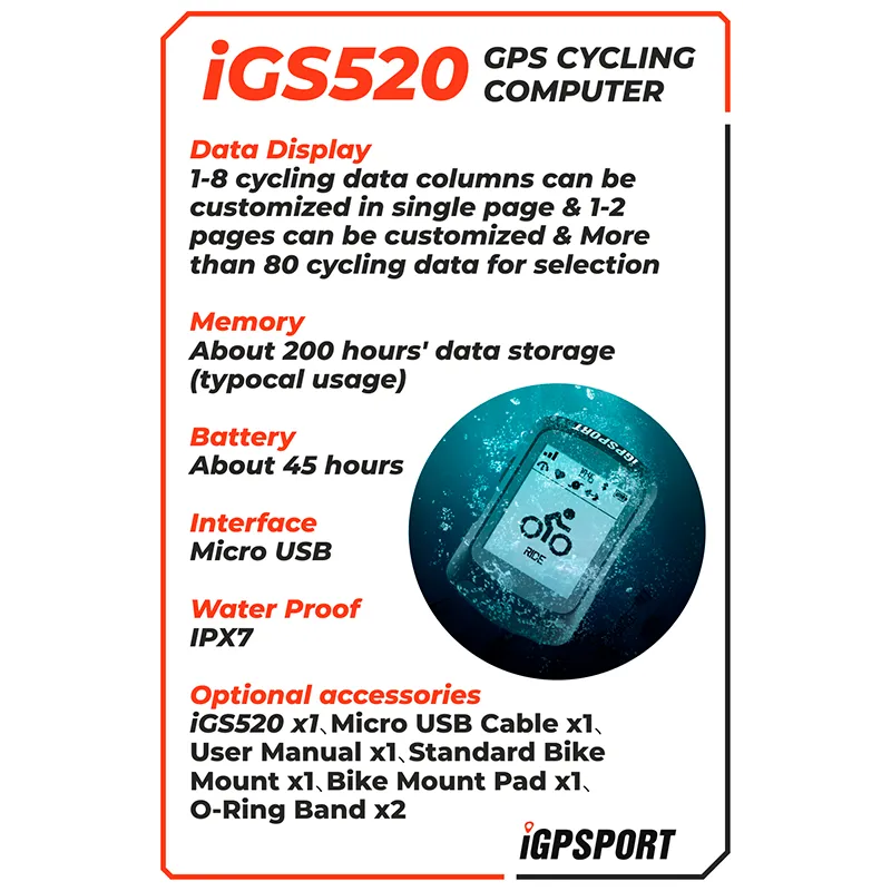 iGPSport IGS520 GPS Cycling Computer