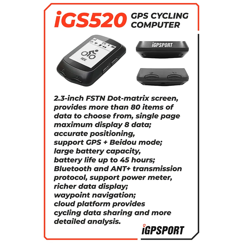 iGPSport IGS520 GPS Cycling Computer
