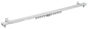 Kenney KN41/1P Curtain Rod, 24 to 42 in L, Steel, White :EA: QUANTITY: 1
