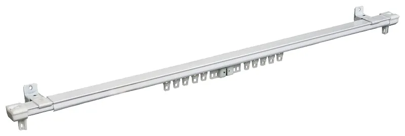 Kenney KN41/1P Curtain Rod, 24 to 42 in L, Steel, White :EA: QUANTITY: 1