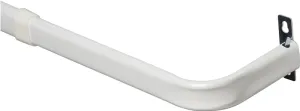 Kenney KN527 Curtain Rod, 1 in Dia, 48 to 86 in L, Steel, White :EA: QUANTITY: 1