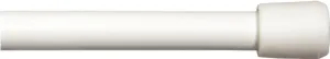 Kenney KN631/1 Spring Tension Rod, 7/16 in Dia, 28 to 48 in L, Metal, White :EA: QUANTITY: 1