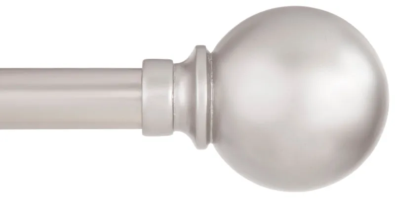 Kenney KN80102 Curtain Rod, 3/4 in Dia, 36 to 66 in L, Metal, Brushed Nickel :EA: QUANTITY: 1