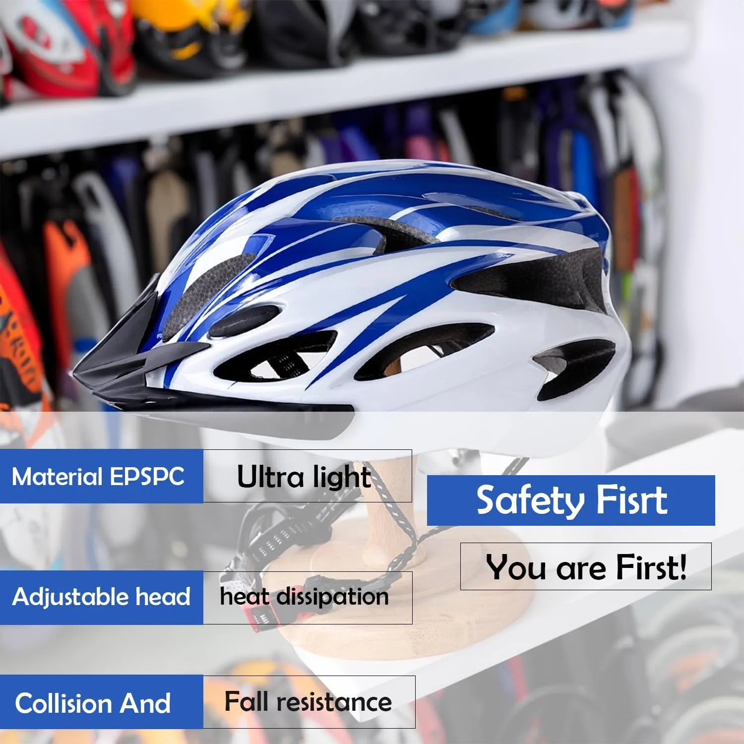 Kuber Industries Cycling Helmet with Detachable Visor|Helmet for Mountain, Road Bike & Skating|Breathable & Adjustable Bicycle Helmet|Ideal for Adults and Kid-Pack of 5 (White)