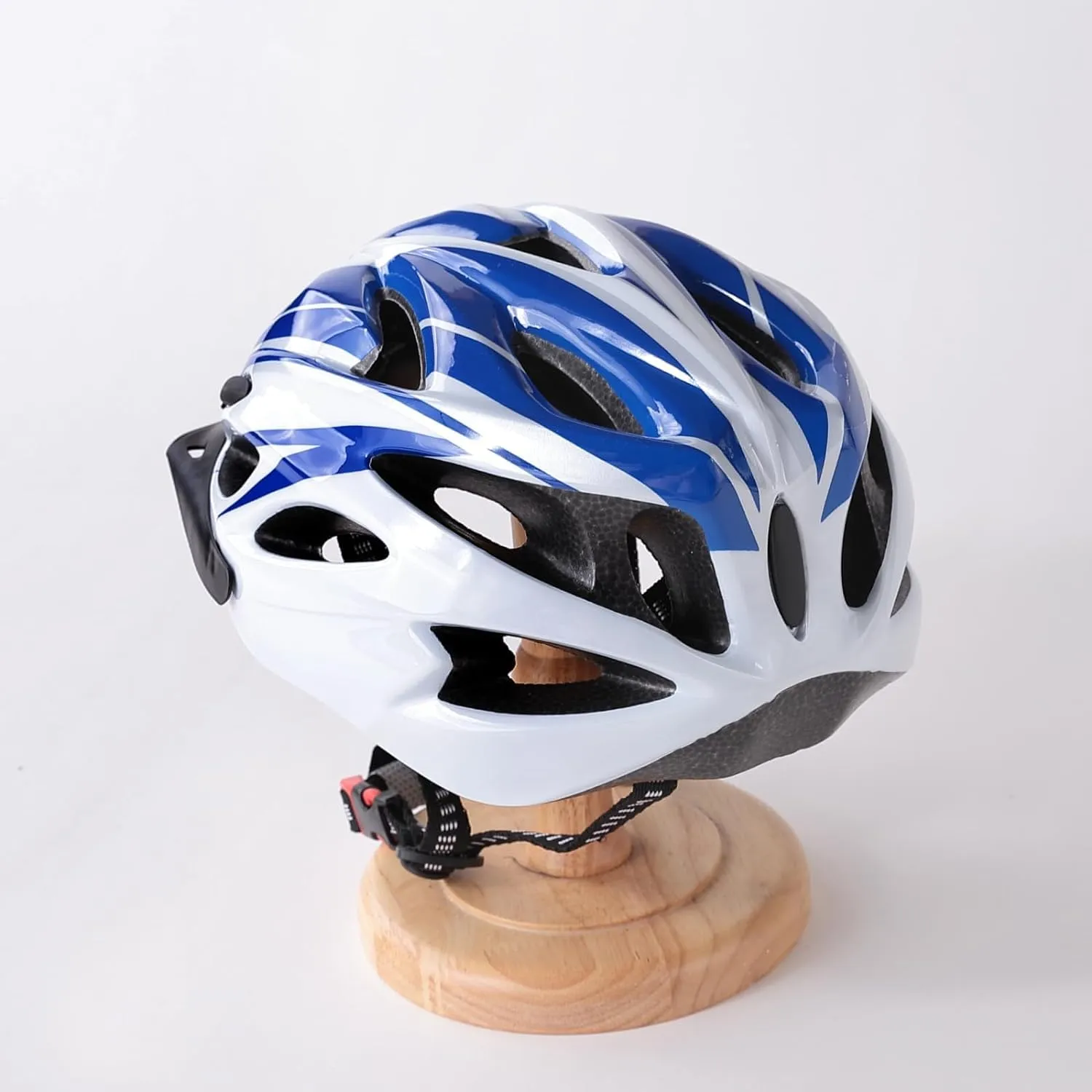 Kuber Industries Cycling Helmet with Detachable Visor|Helmet for Mountain, Road Bike & Skating|Breathable & Adjustable Bicycle Helmet|Ideal for Adults and Kids-Pack of 4 (Blue & White)