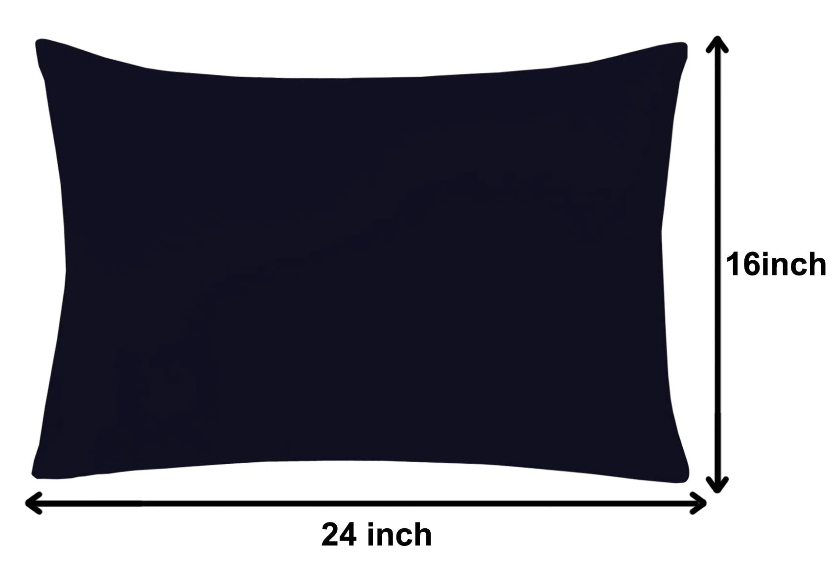 Kuber Industries Soft Throw Inserts with Microfiber Filled, Full Back & Lumbar Support Decorative Pillow 16"x24"(Blue)-Pack of 2,Black,F_26_KUBMART016823
