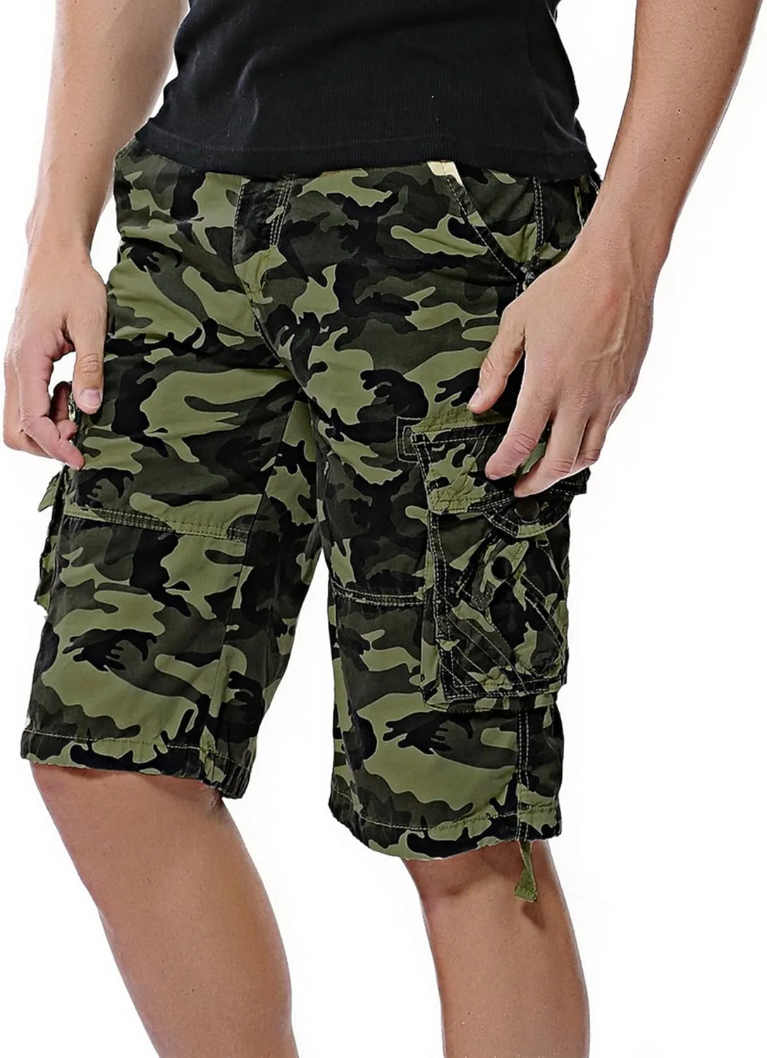 Men's Camo Cargo Shorts Cotton