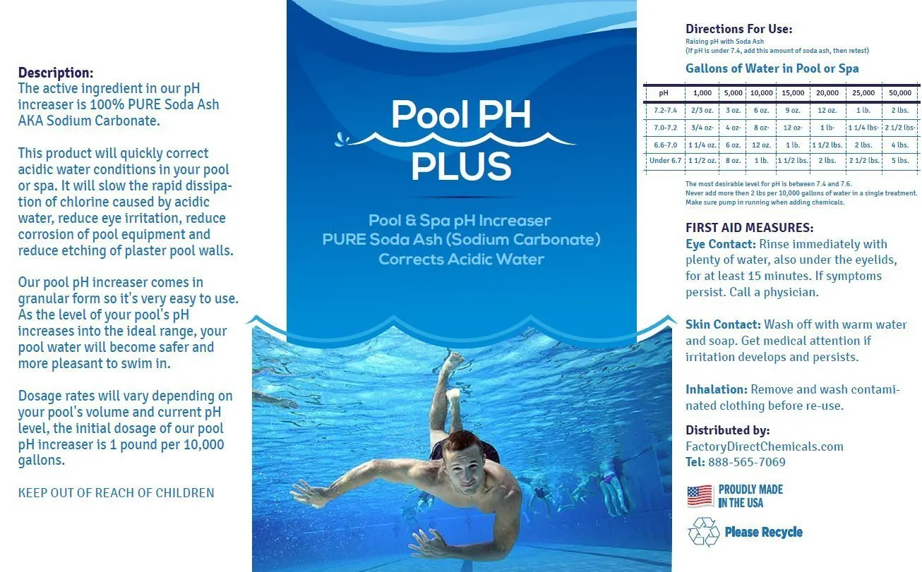 Pool and Spa pH Increaser (Pure Soda Ash, Sodium Carbonate) (15 lb)