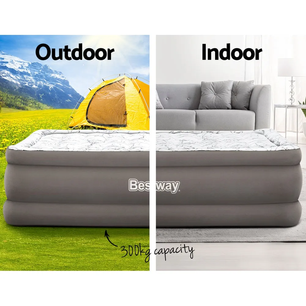 Queen Air Mattress with Built-in Pump & Antimicrobial - Bestway