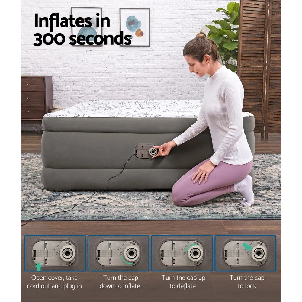 Queen Air Mattress with Built-in Pump & Antimicrobial - Bestway