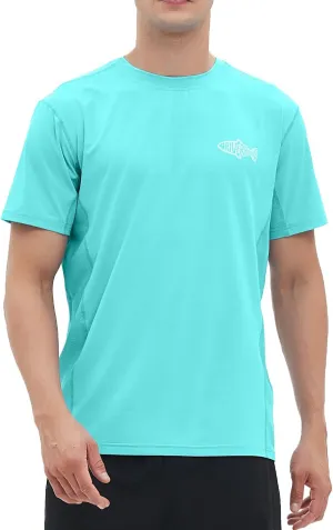 Riverruns Fishing T-Shirt Men??s UPF 50  Sun Protection Fishing Shirt Short Sleeve Performance Tee #1006