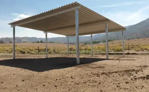 SALE!!  24'D x 24'W Free-Standing Shelter - Flat Top