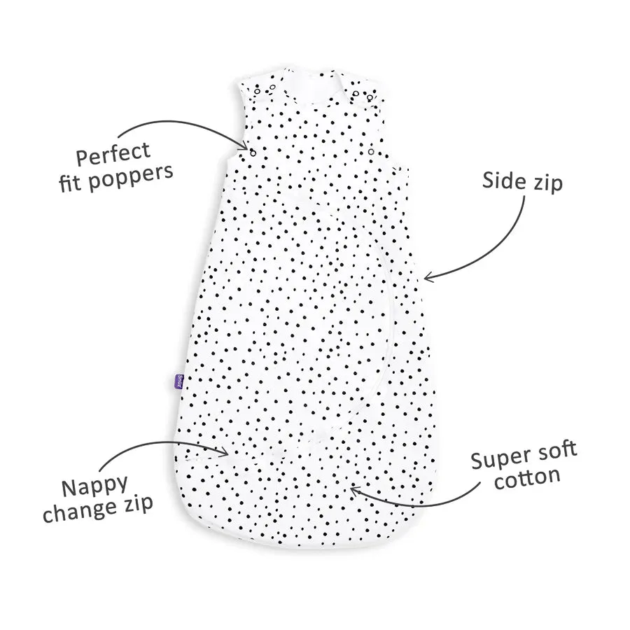 SnuzPouch Sleeping Bag, 1.0 Tog, 0-6M (Mono Spot)
