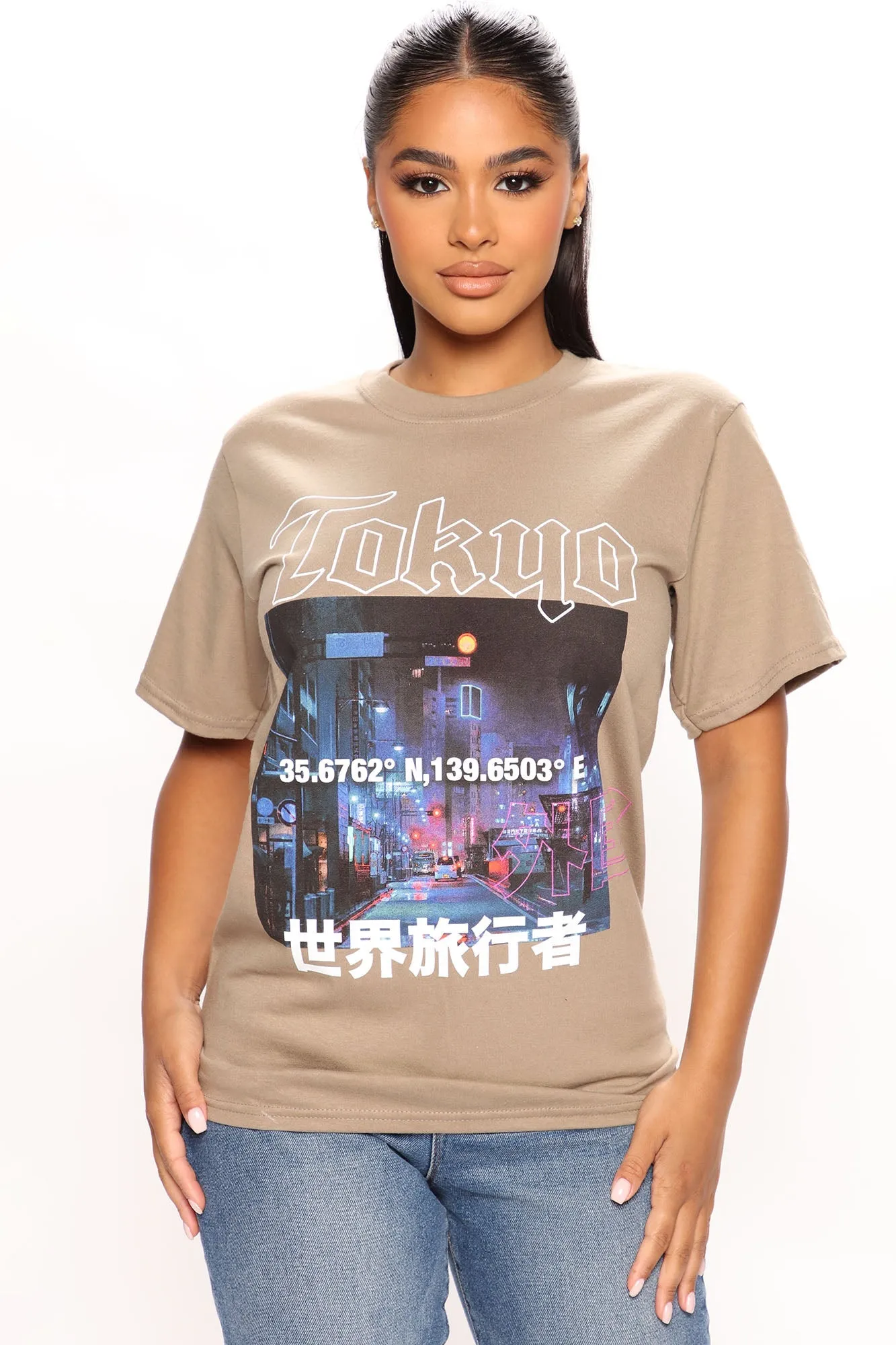Takin' Trips Tee - Taupe