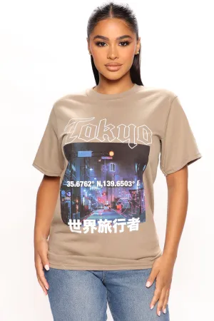 Takin' Trips Tee - Taupe