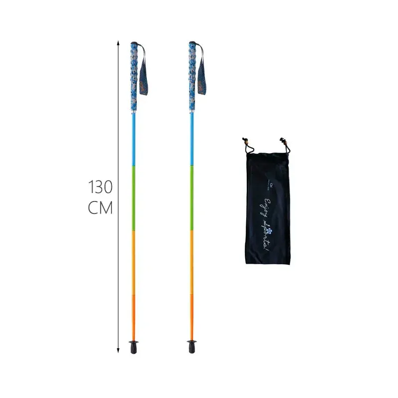 Ultra-Lightweight Carbon Fiber Foldable Trekking Poles - Hiking Sticks