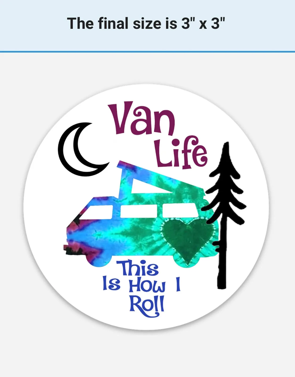 Van Life 3" Round Vinyl Sticker
