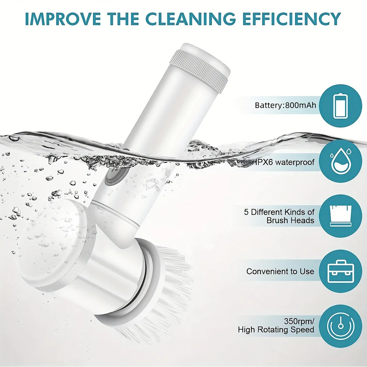 Versatile Electric Cleaning Brush Effortlessly Clean Cars Tiles and More
