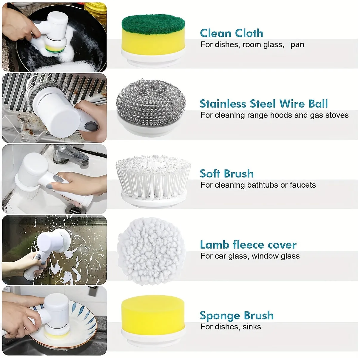 Versatile Electric Cleaning Brush Effortlessly Clean Cars Tiles and More