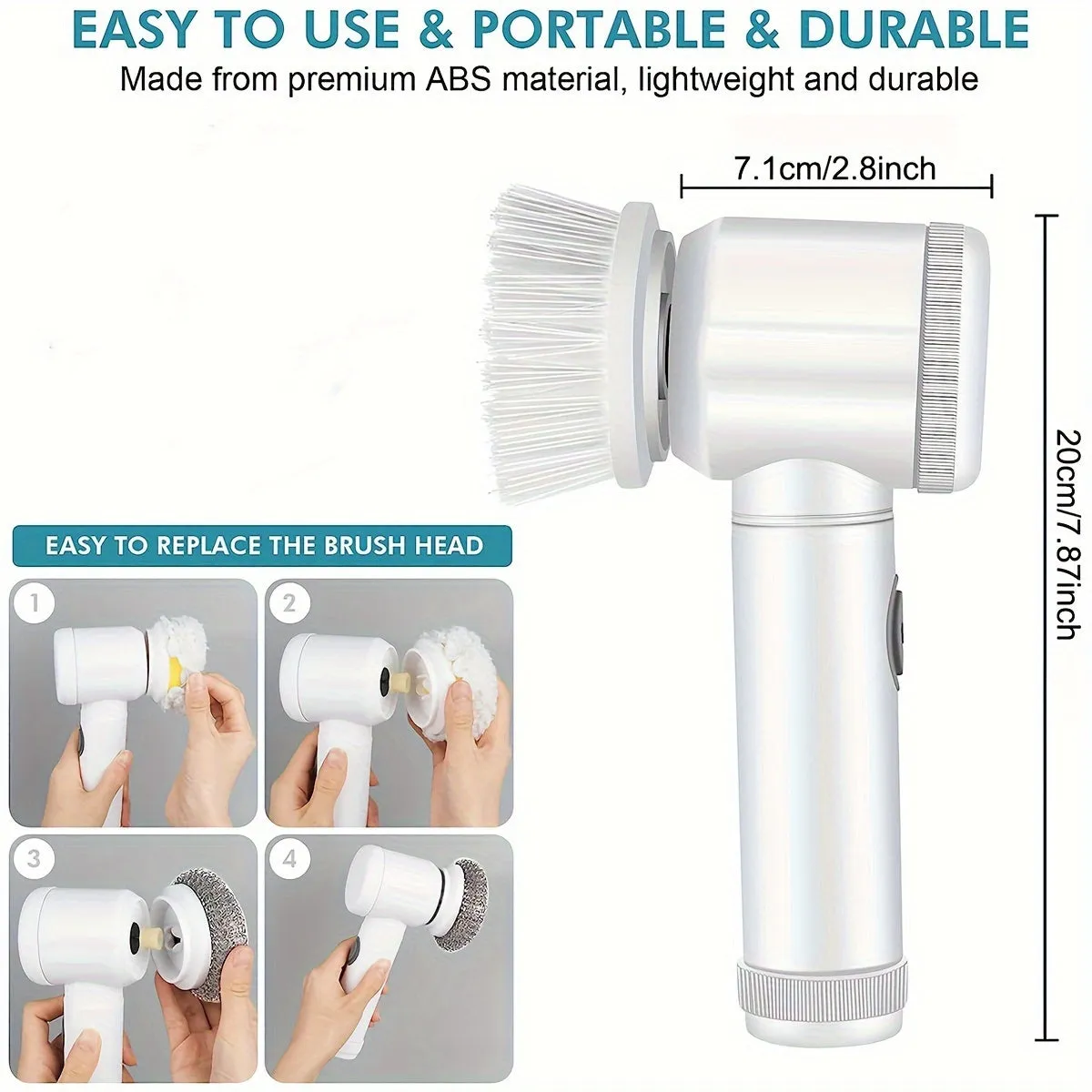 Versatile Electric Cleaning Brush Effortlessly Clean Cars Tiles and More