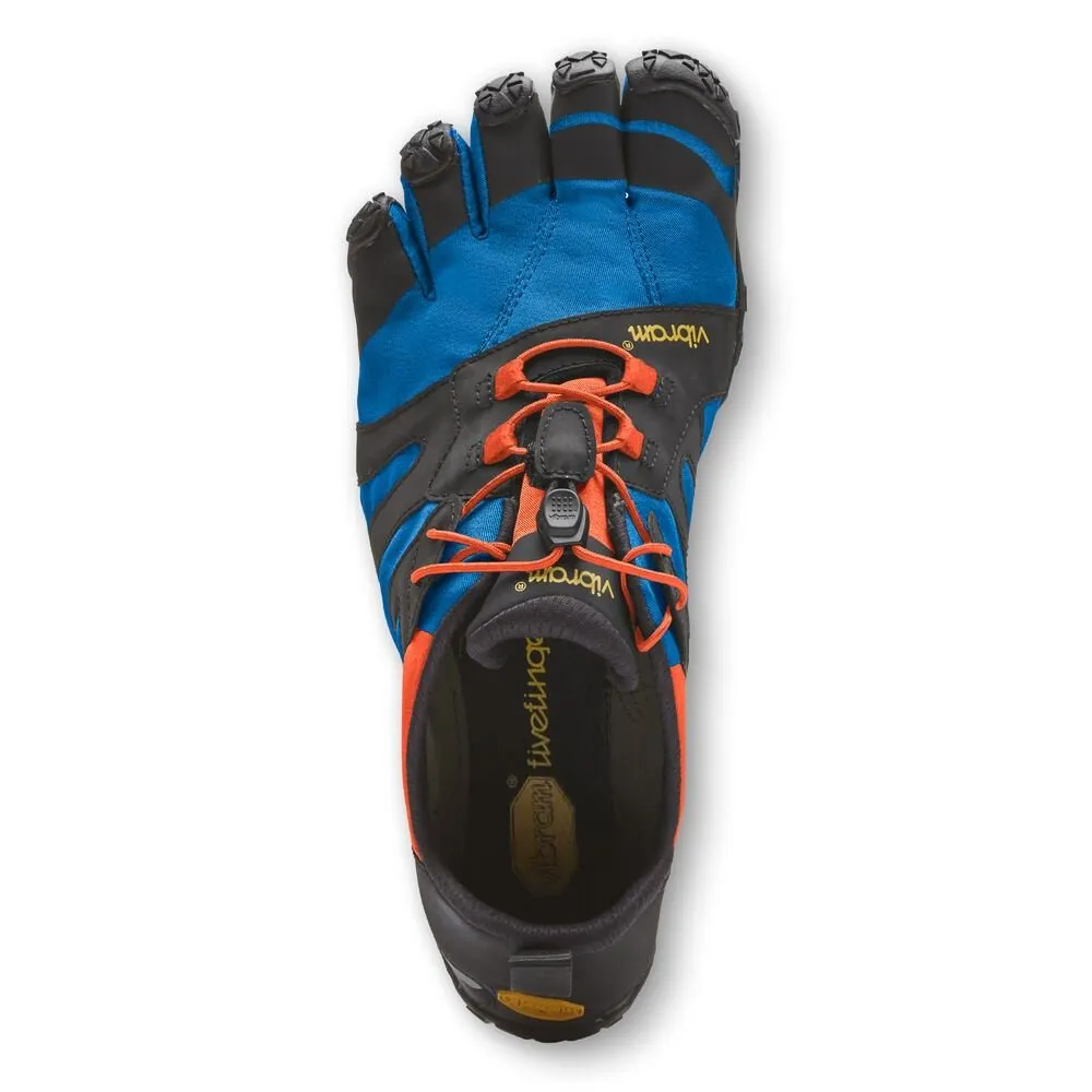 Vibram V-Trail 2.0 Mens Mega Grip Five Fingers Barefoot Feel Shoes Trainers - Blue/Orange